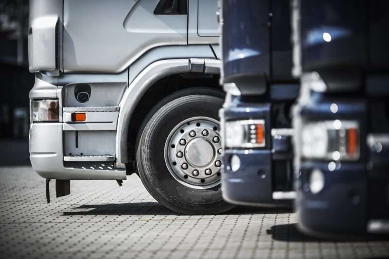 Semi Trucks on the Rest Area